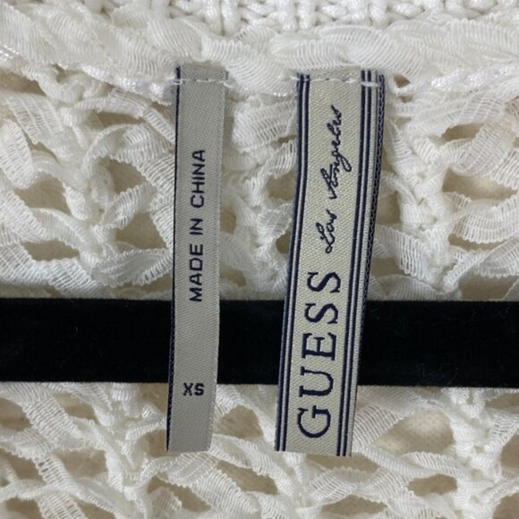 Guess Open-Knit Sweater White Size XS - Picture 5 of 9